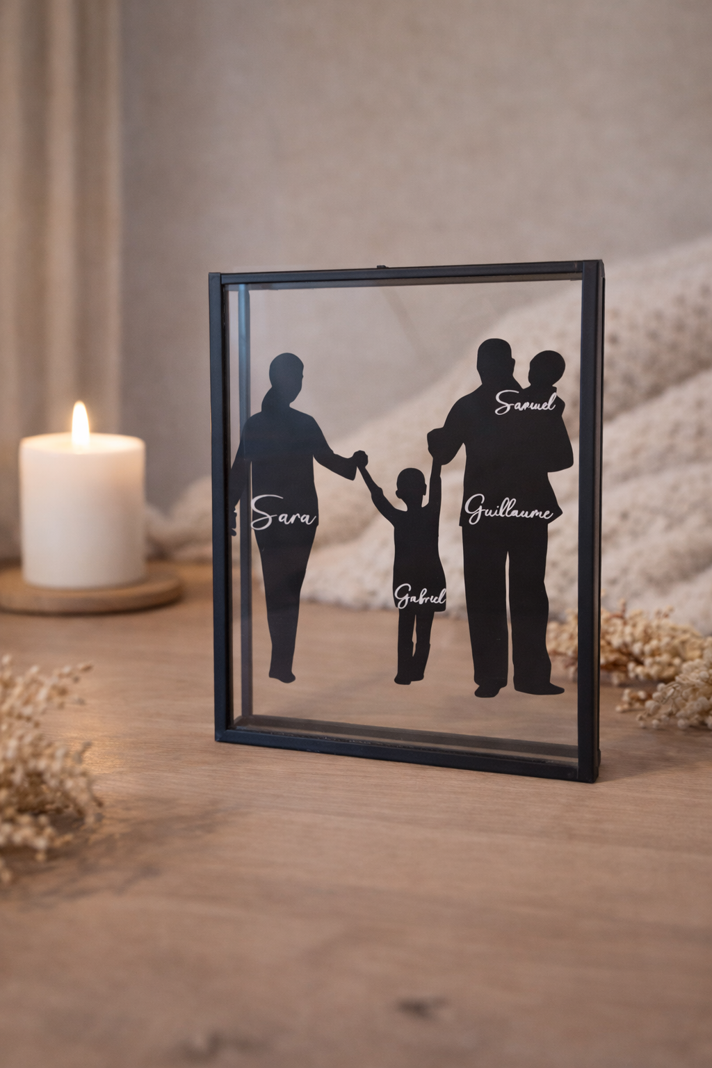Cadre Silhouette Famille personnalisable
