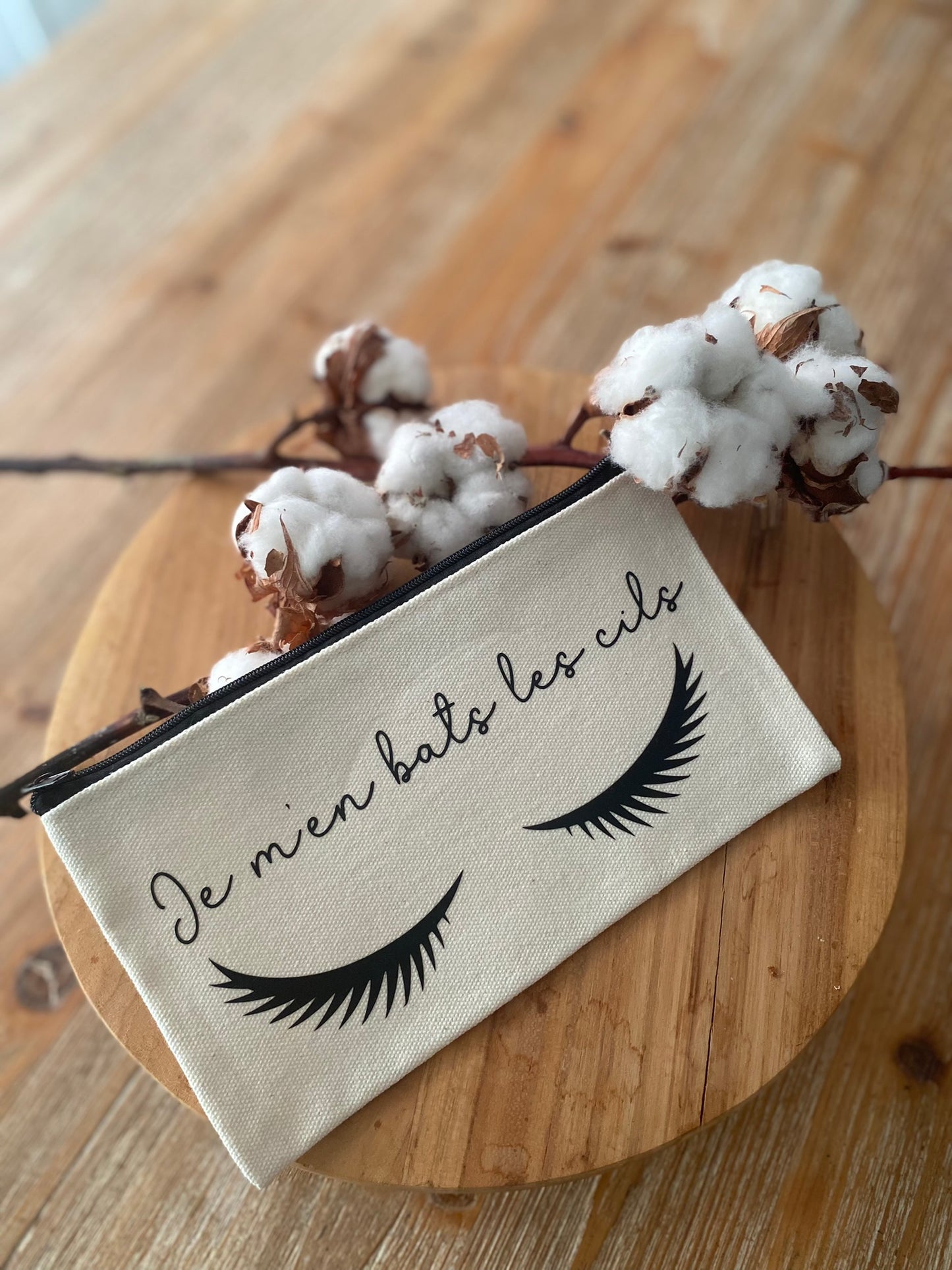 Pochette personnalisée - "Je m'en bats les cils"