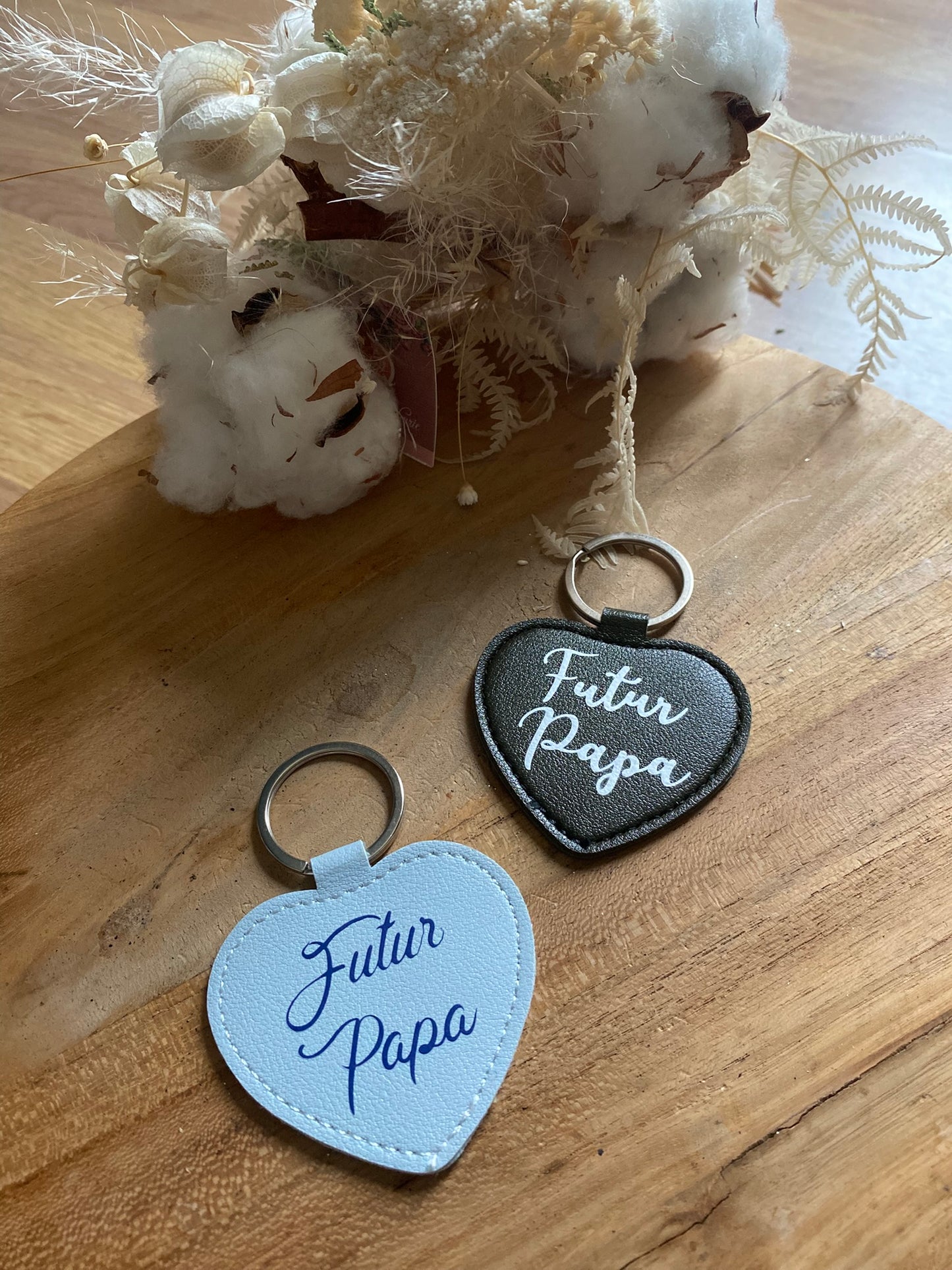 Porte-clés personnalisable "Futur(e) Maman/Papa"