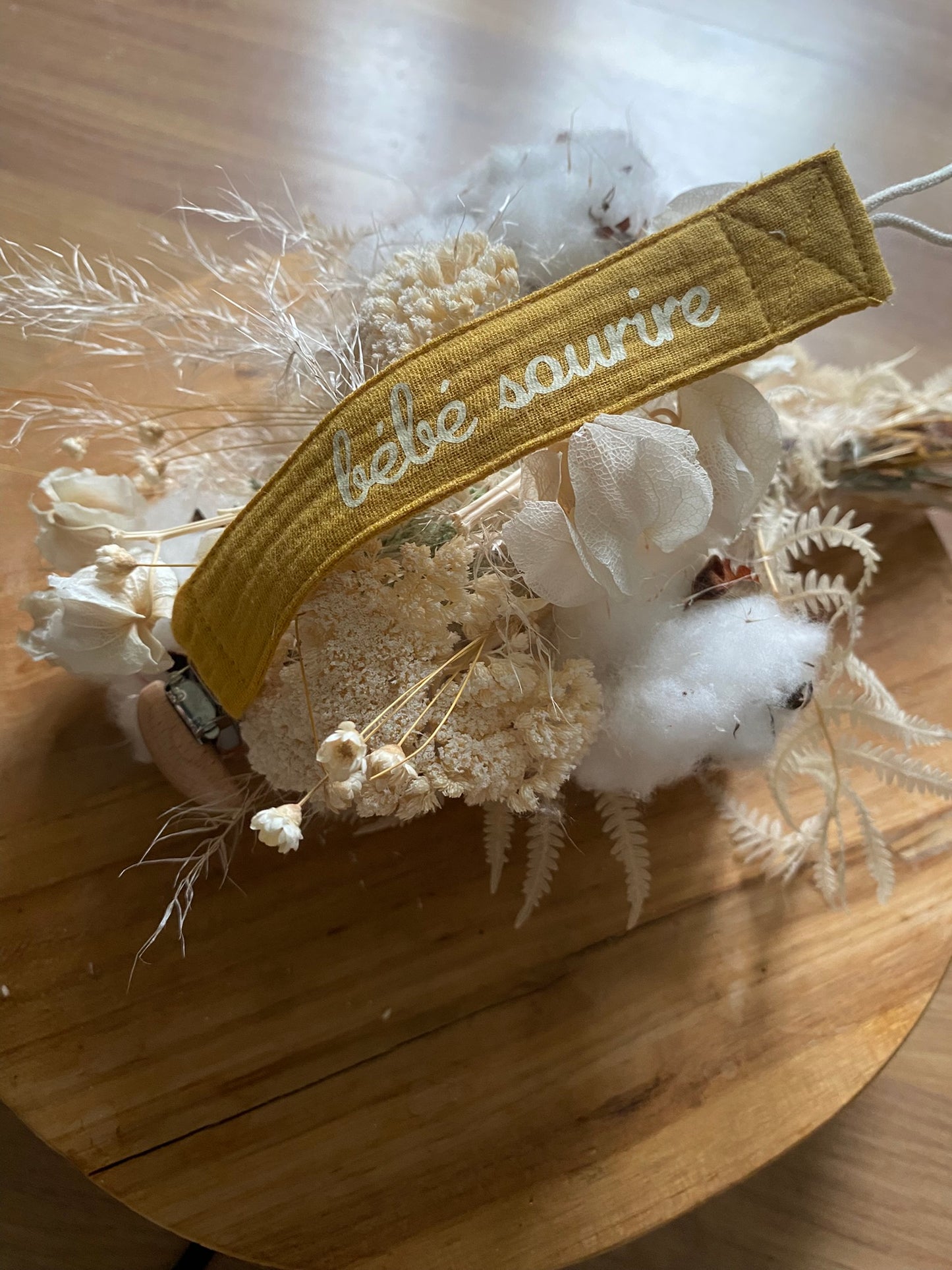 Attache tétine personnalisable "Bébé sourire"