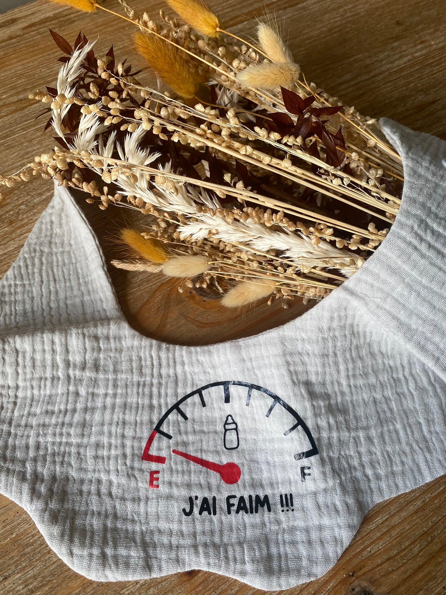 Bavoir personnalisable "J'ai faim"