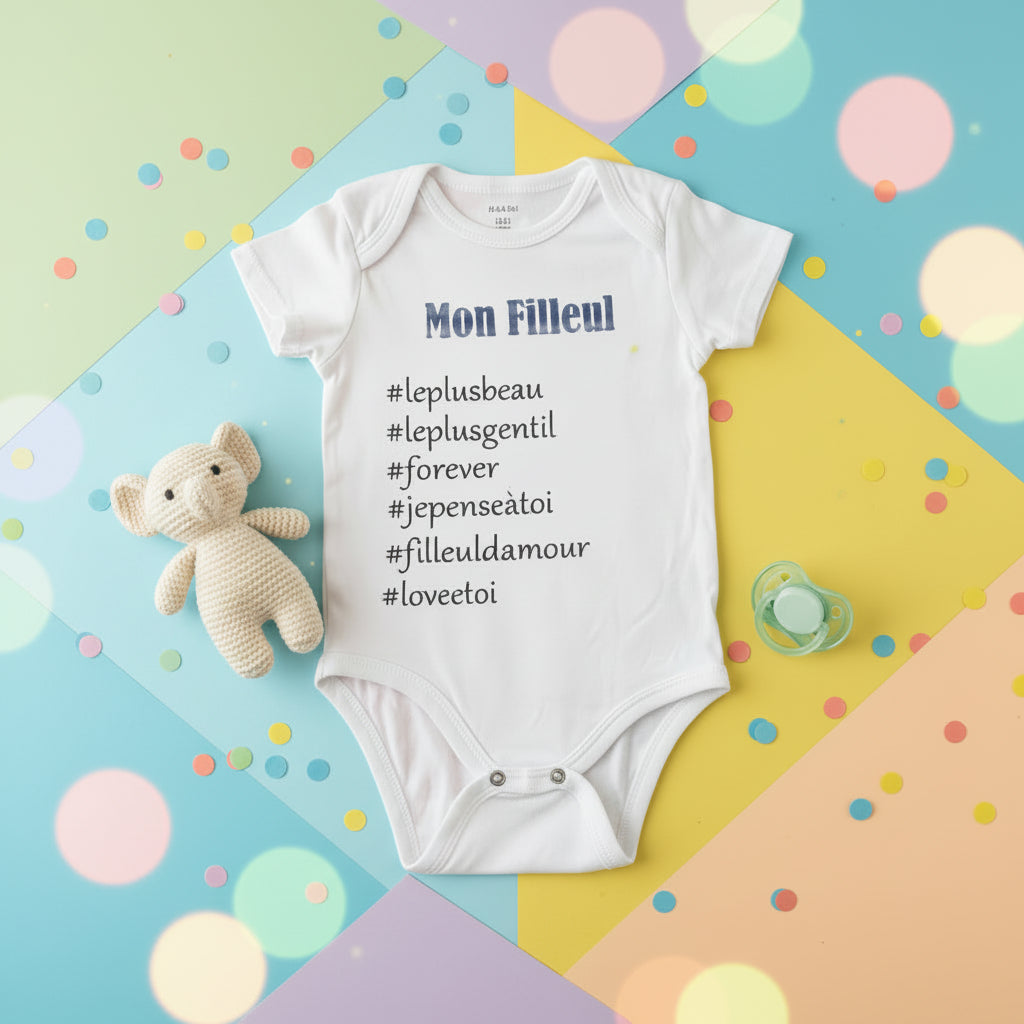 Body personnalisable filleul/filleule/parrain/marraine