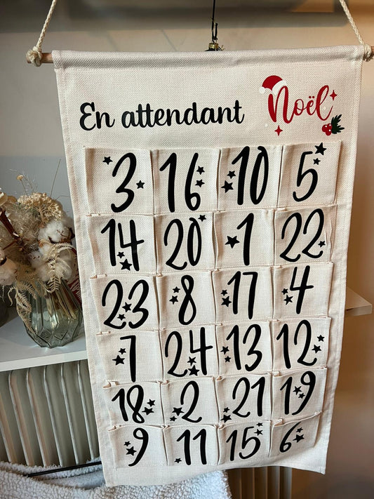 Calendrier de l’Avent personnalisable – “En attendant Noël”