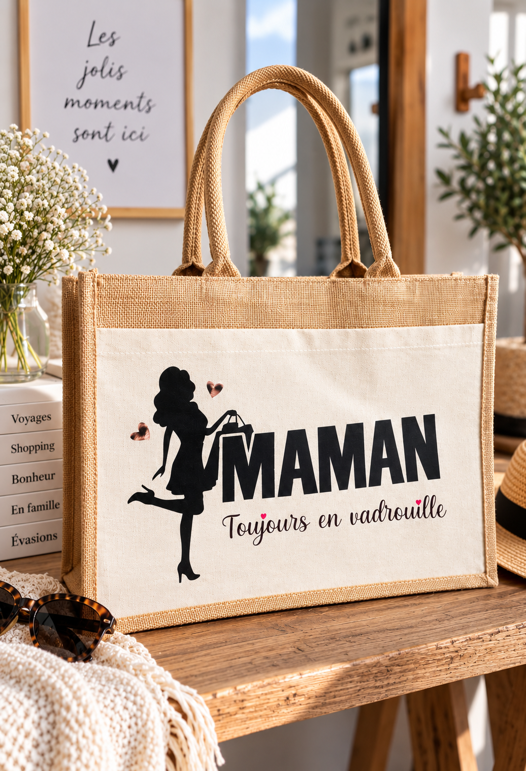 Sac Silhouette « Maman toujours en vadrouille »