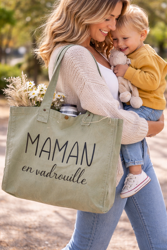 Sac personnalisable "Maman en vadrouille"
