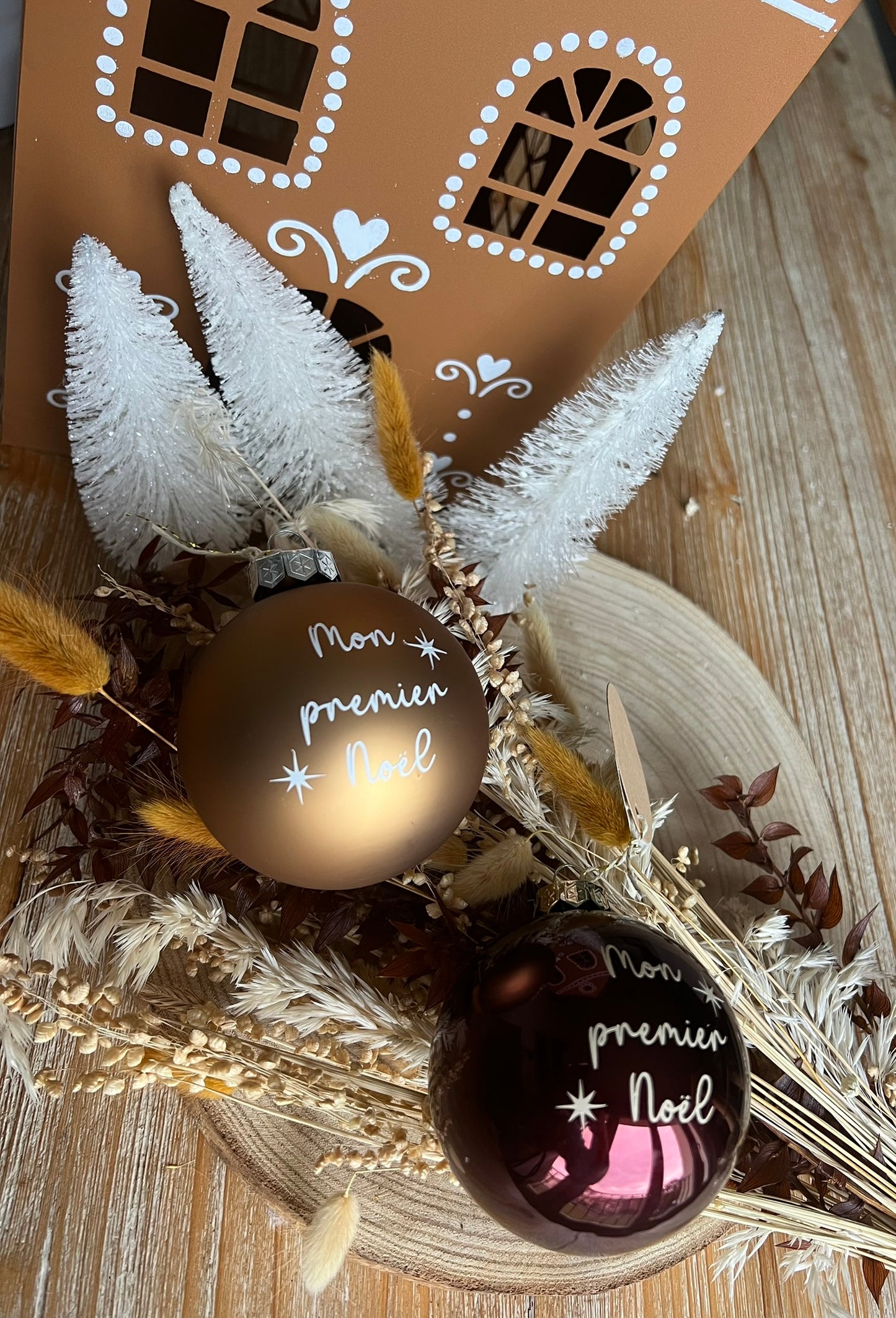 Boule de Noël ronde personnalisable - Modèle "Mon premier Noël