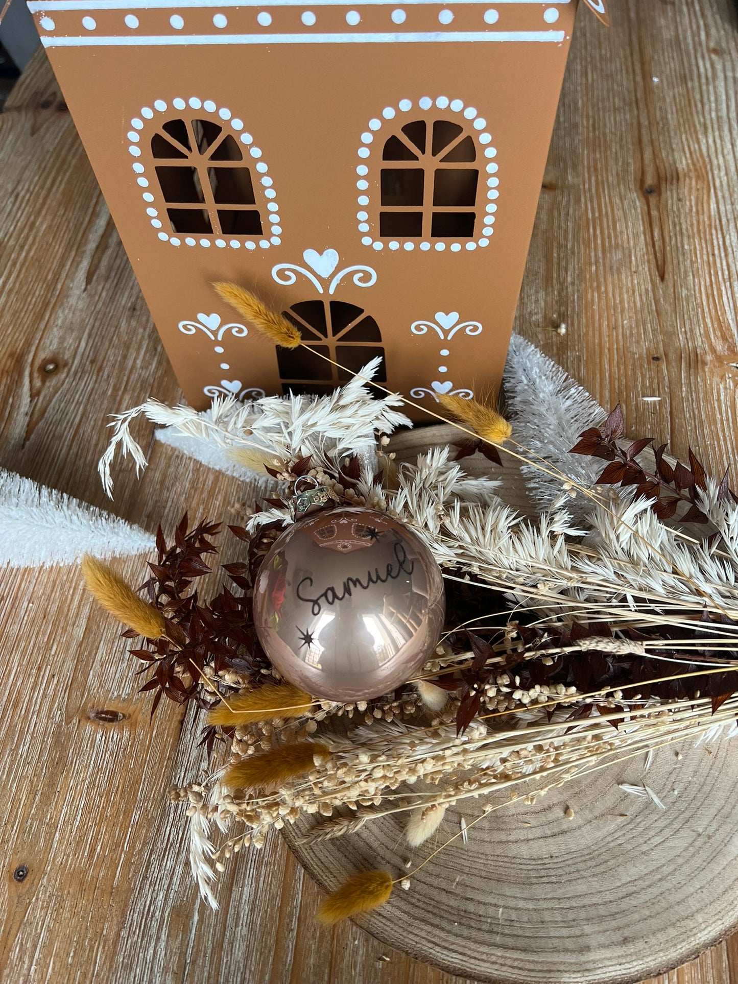 Boule de Noël ronde personnalisable - Modèle "PRENOM"