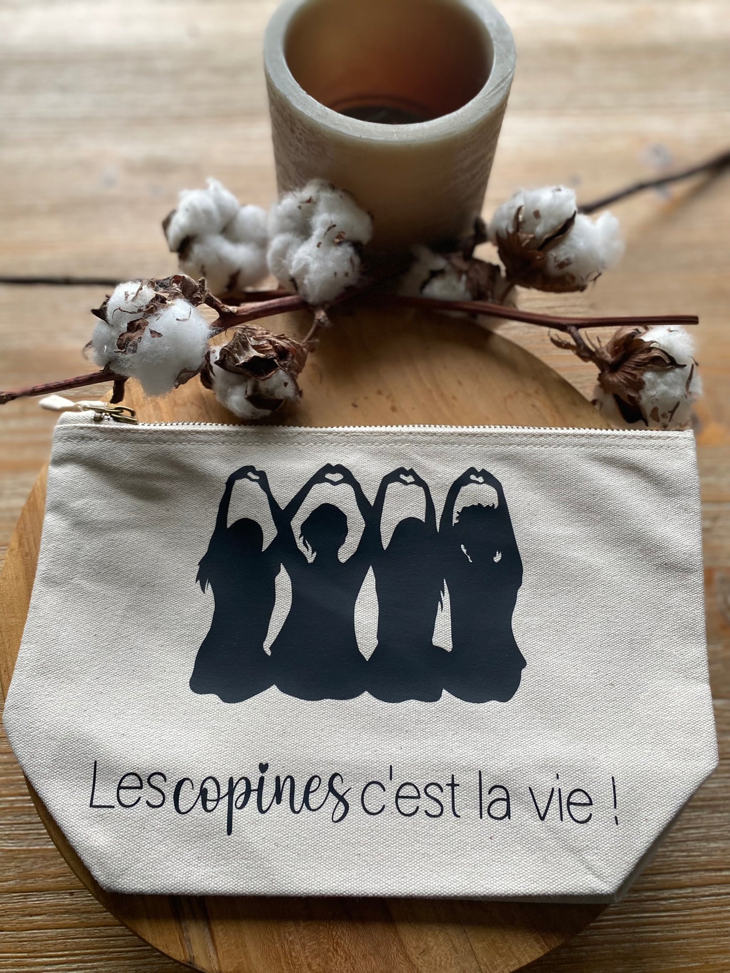 Pochette personnalisable "Les copines c'est la vie"