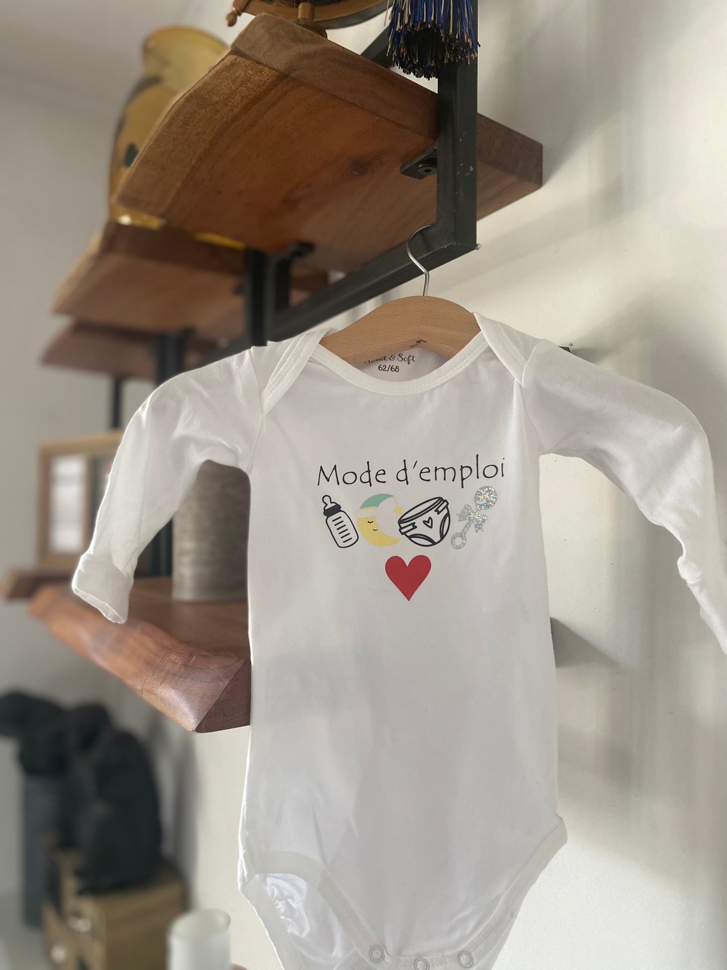 Body bébé personnalisable “Mode d'emploi"
