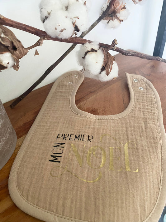 Bavoir personnalisable "Mon premier Noël"