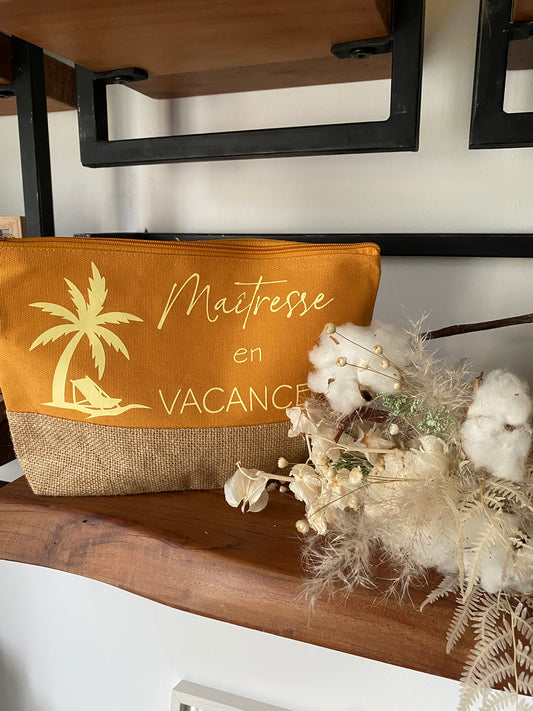 Pochette personnalisée - Maitresse en vacances