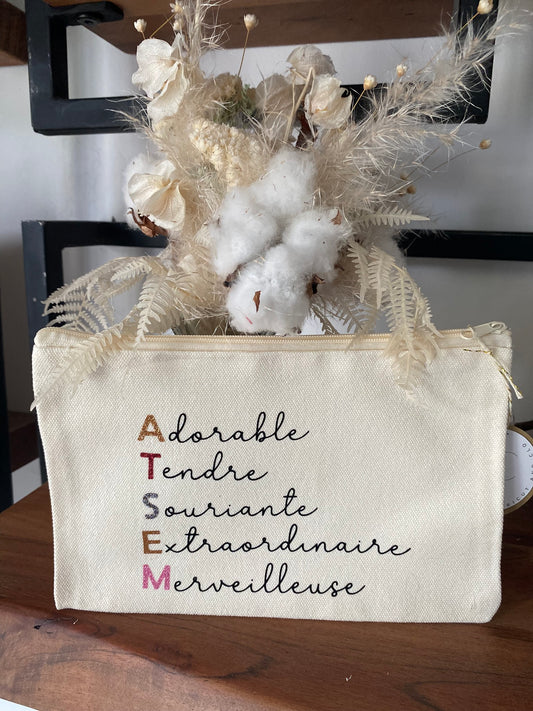 Pochette personnalisée - Acrostiche "ATSEM"
