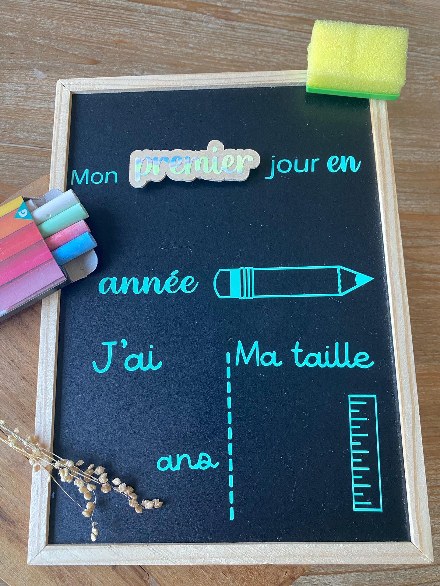 Plaque de rentrée scolaire - 15.5cm * 22.5cm