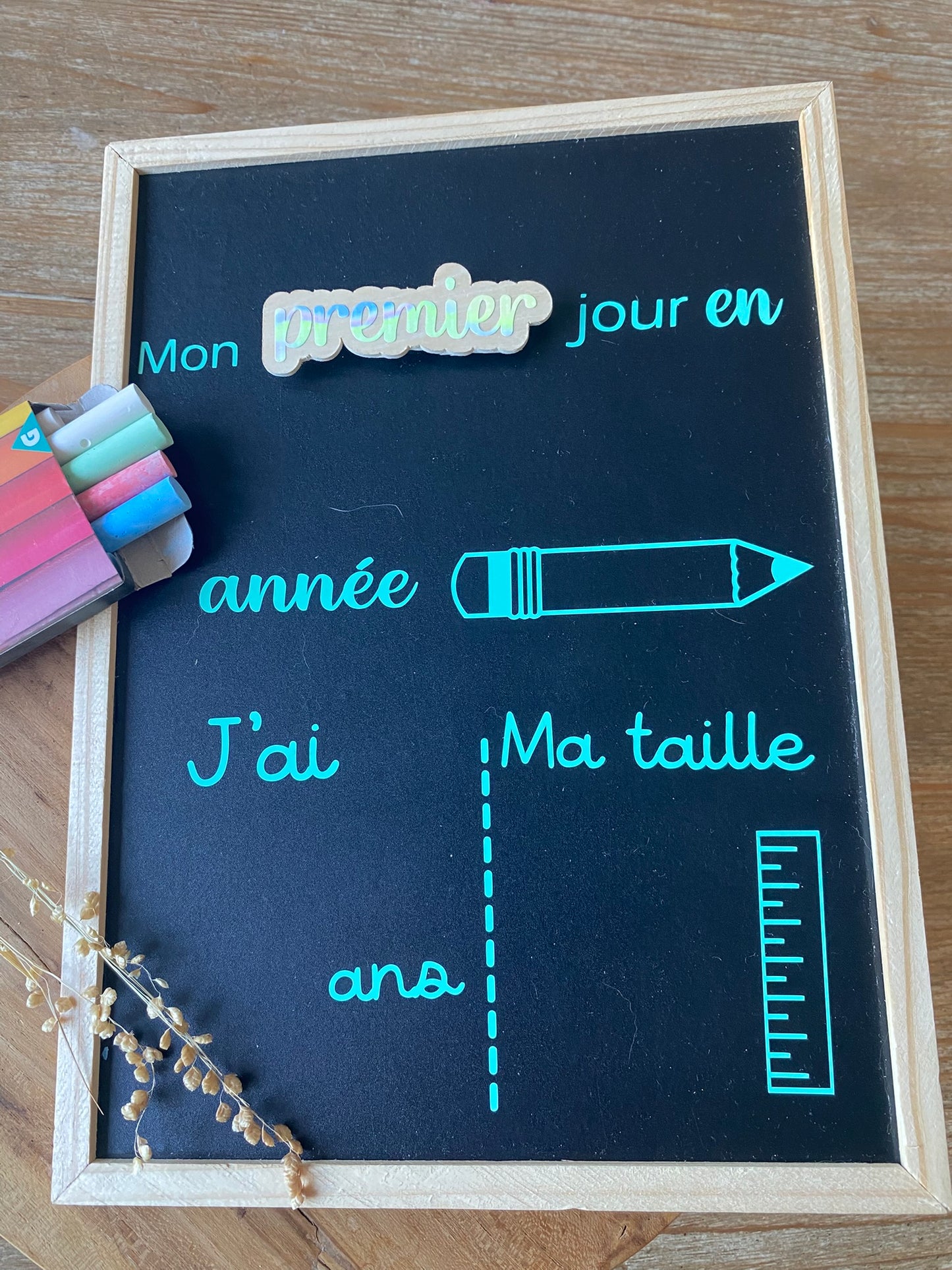 Plaque de rentrée scolaire - 15.5cm * 22.5cm