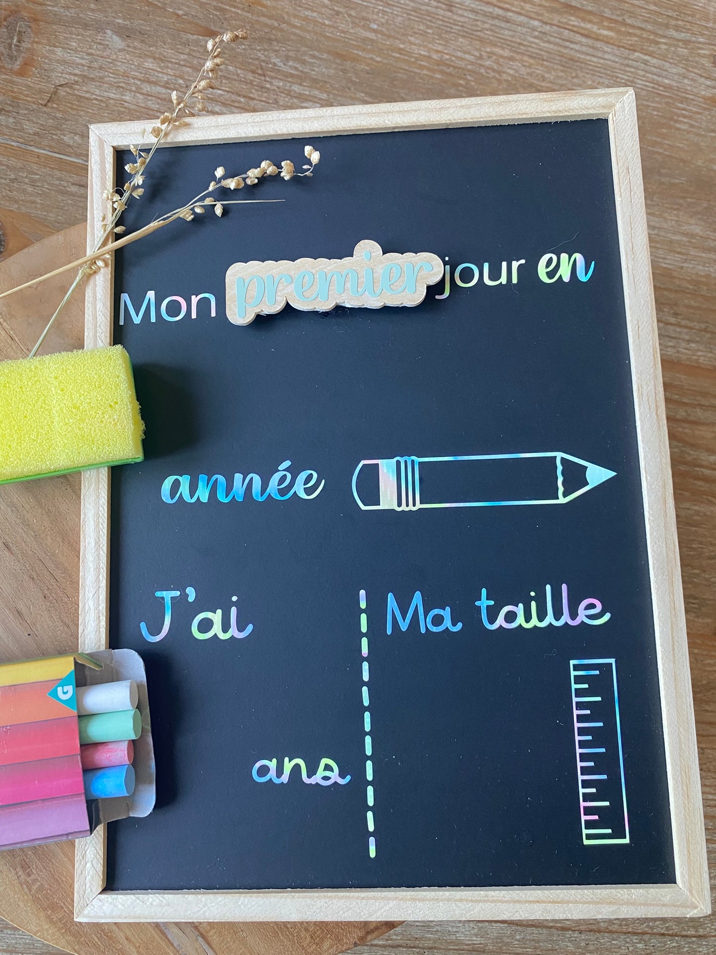 Plaque de rentrée scolaire - 15.5cm * 22.5cm