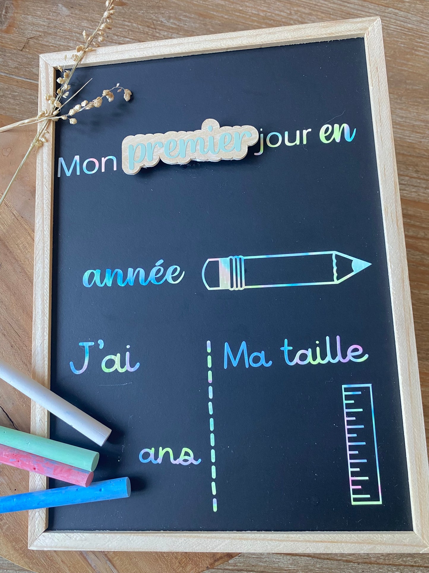 Plaque de rentrée scolaire - 15.5cm * 22.5cm