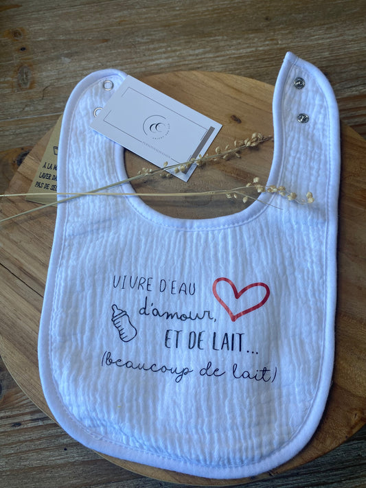 Bavoir personnalisable - Vivre de Lait