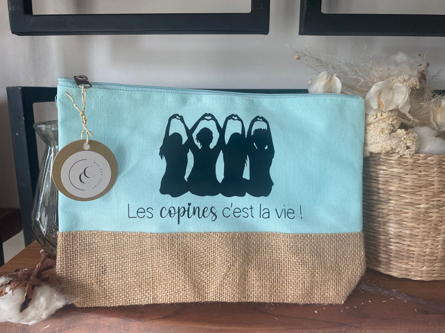 Pochette personnalisable "Les copines c'est la vie"