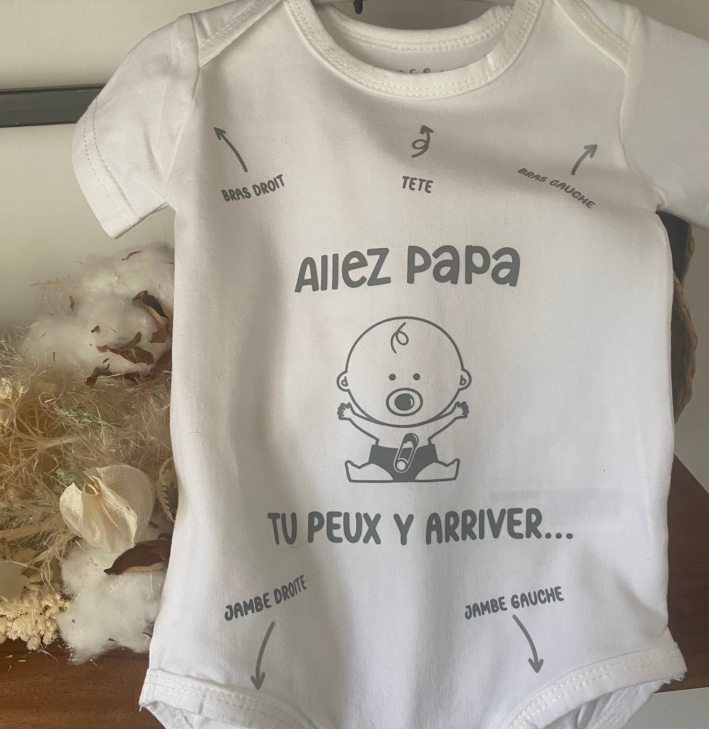 Body bébé personnalisable  “Allez Papa"
