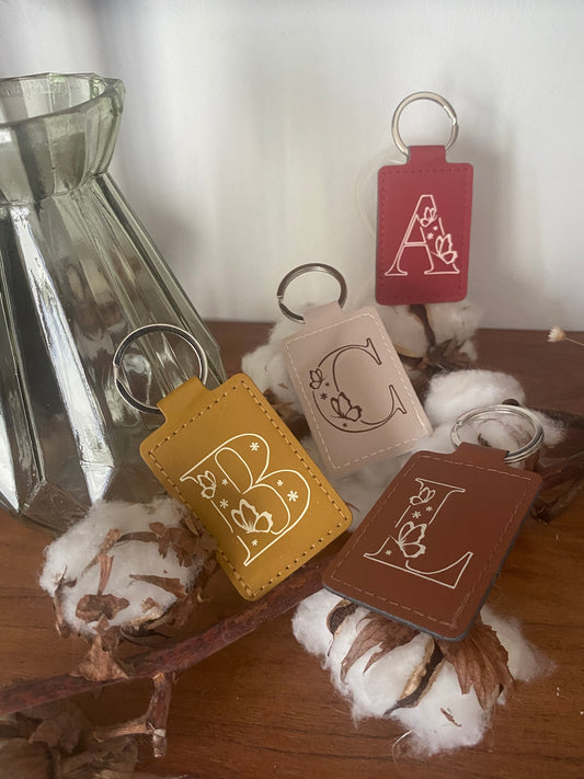 Porte-clés personnalisable "Initiale Papillons"