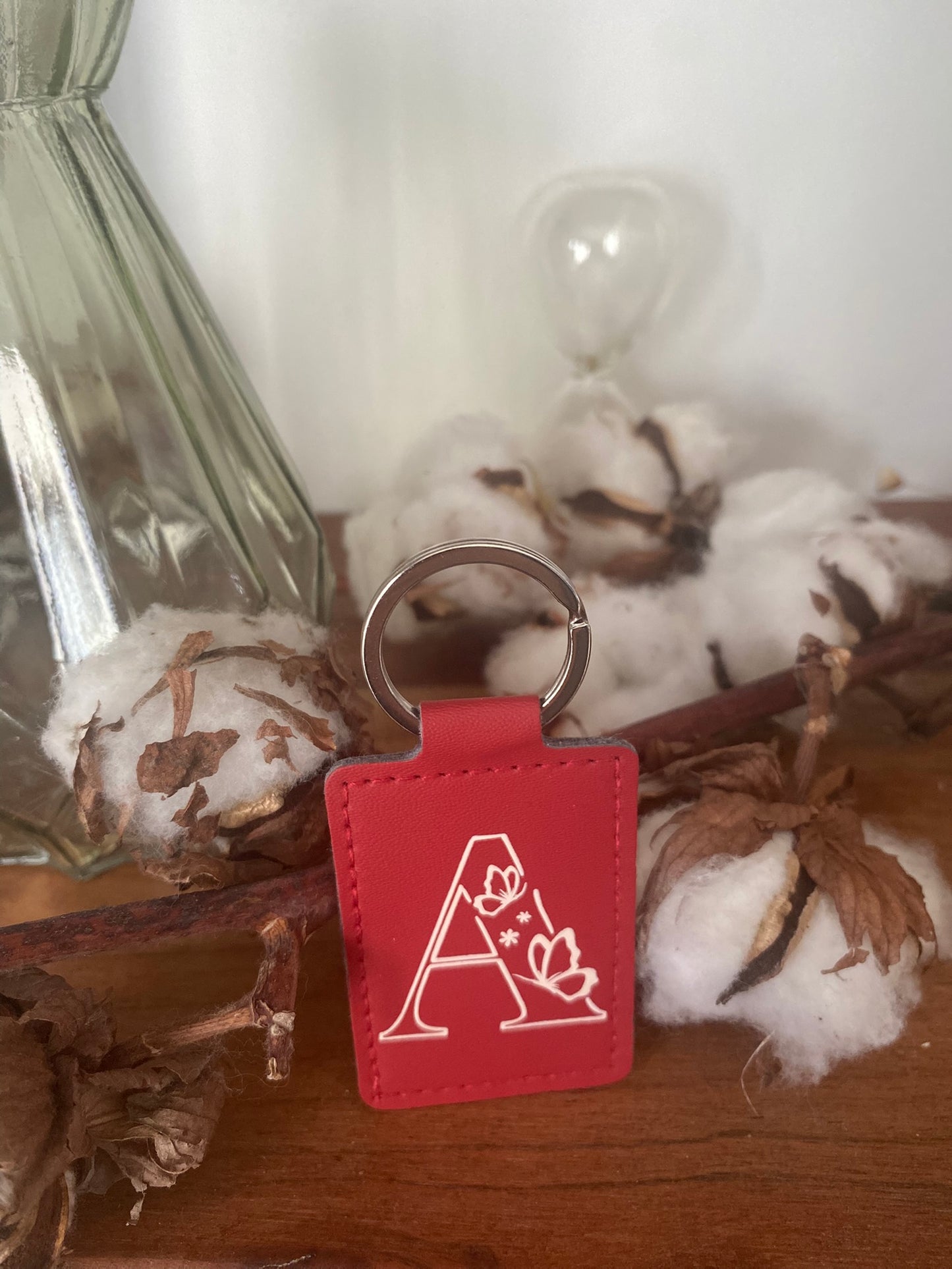 Porte-clés personnalisable "Initiale Papillons"