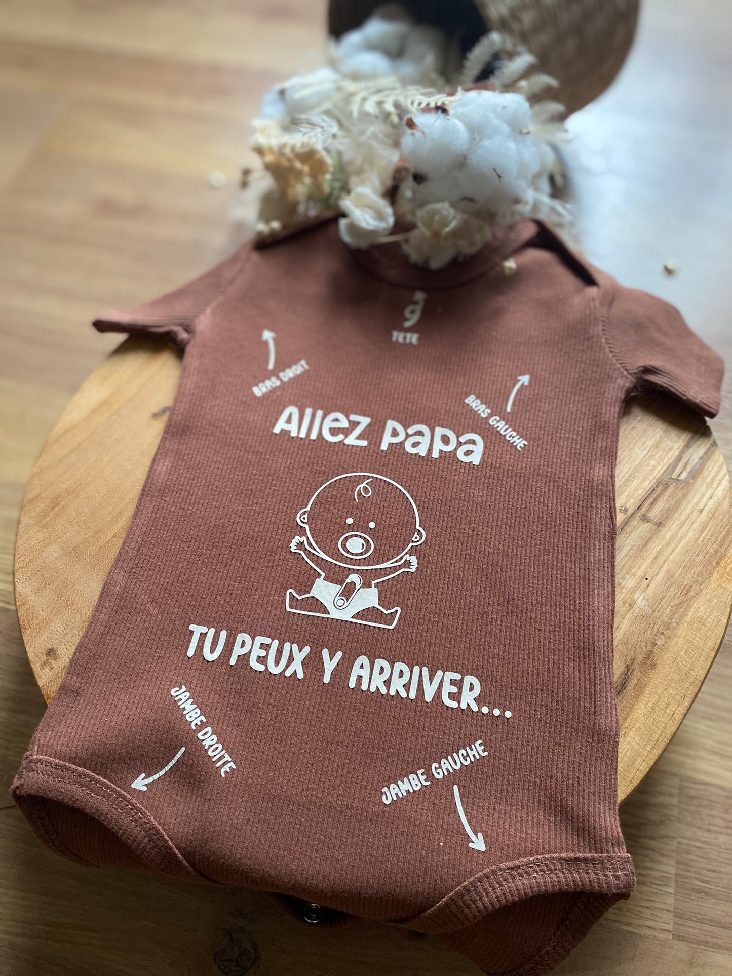 Body bébé personnalisable  “Allez Papa"