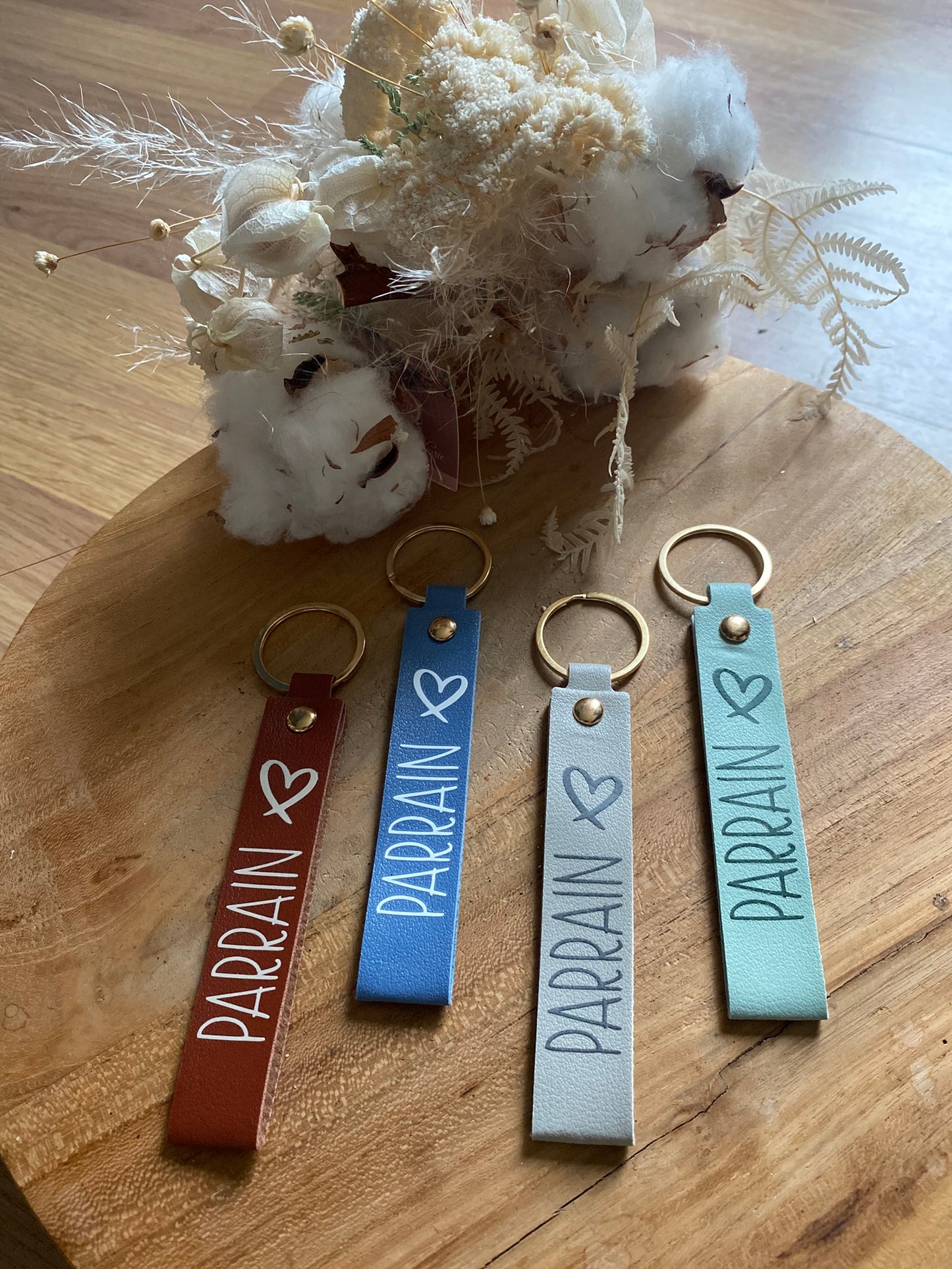 Porte-clés personnalisable "Marraine/Parrain"