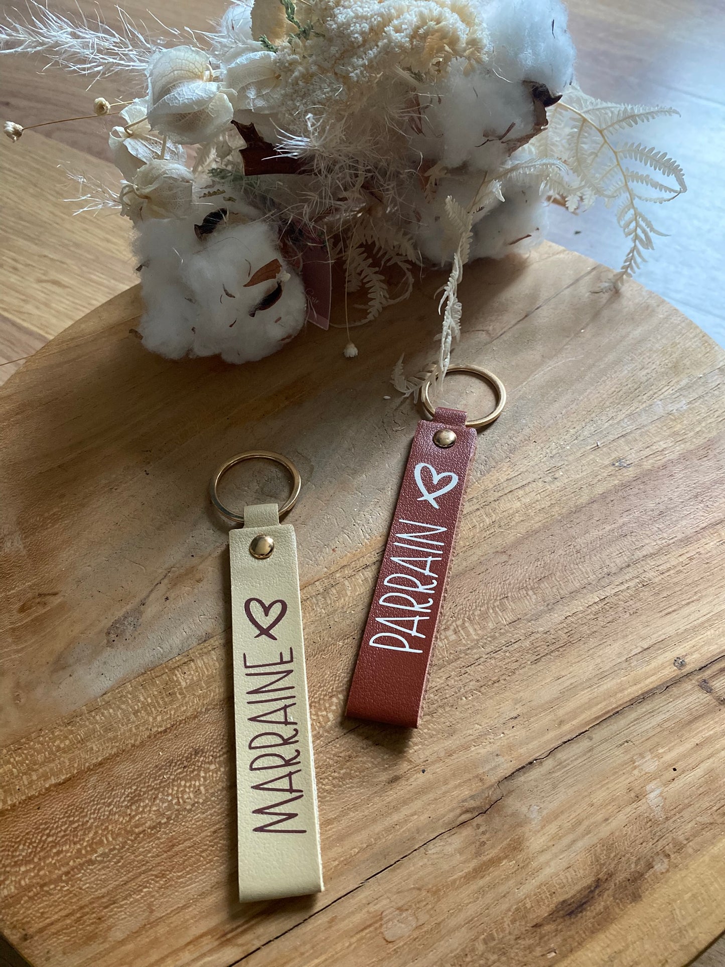 Porte-clés personnalisable "Marraine/Parrain"