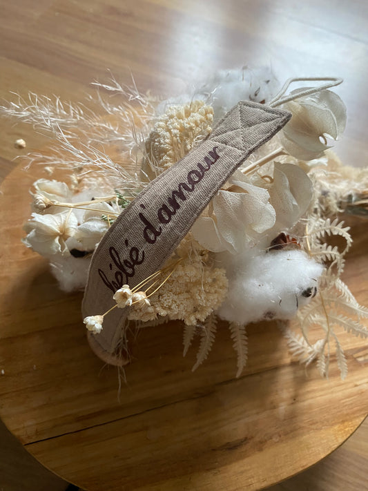 Attache tétine personnalisable "Bébé d'amour"