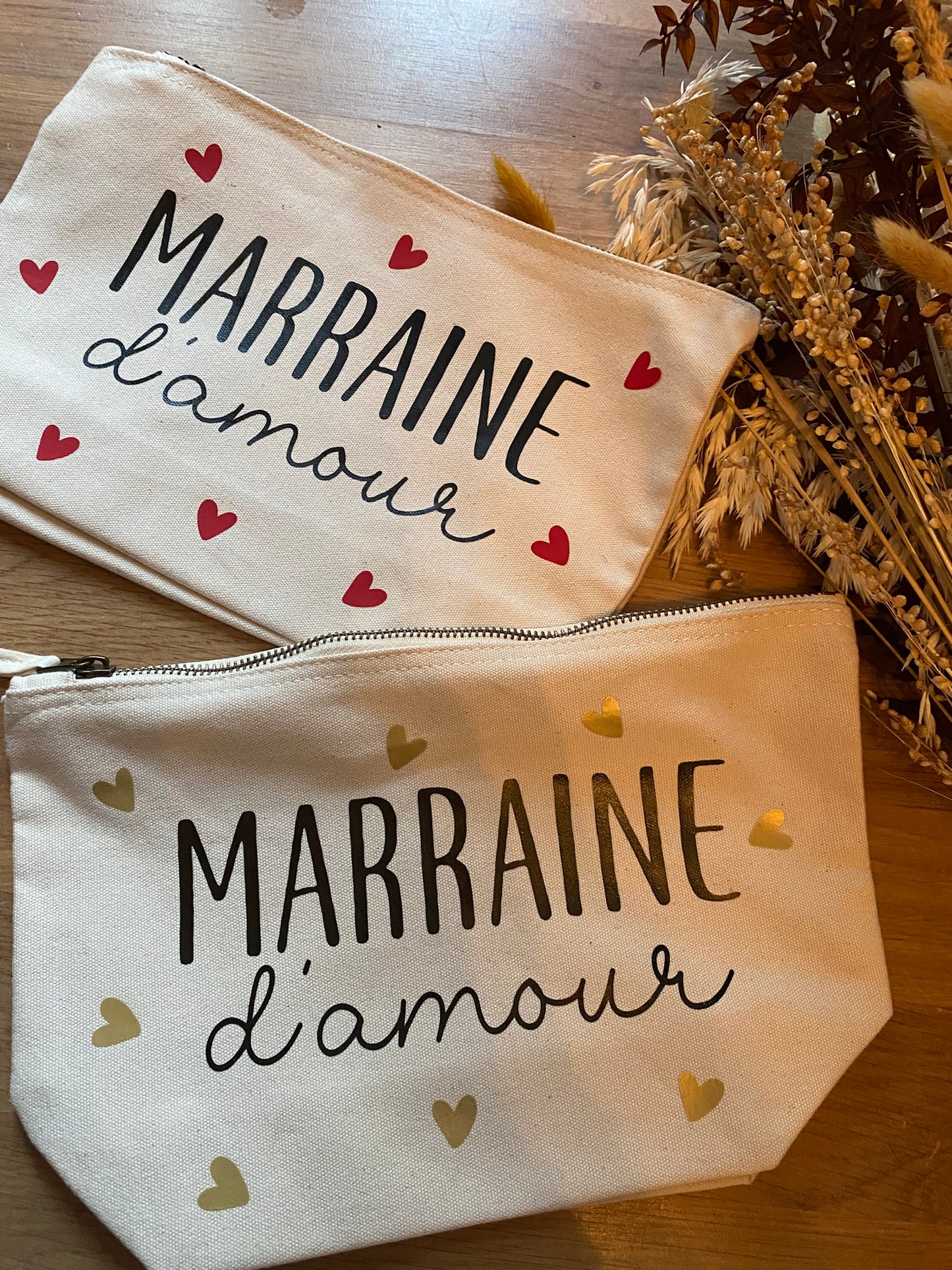 Pochette personnalisable "Marraine d'amour"