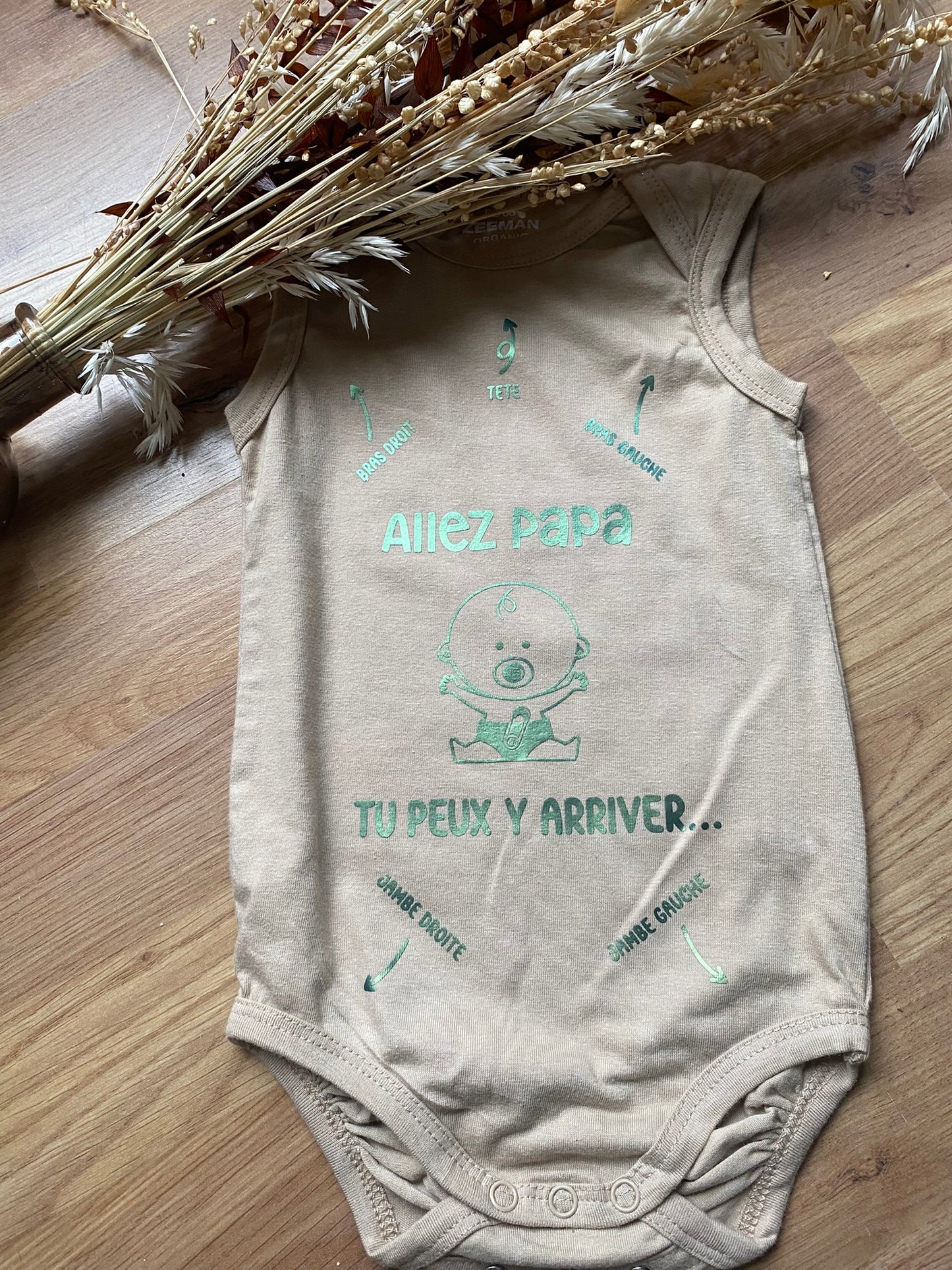 Body bébé personnalisable  “Allez Papa"