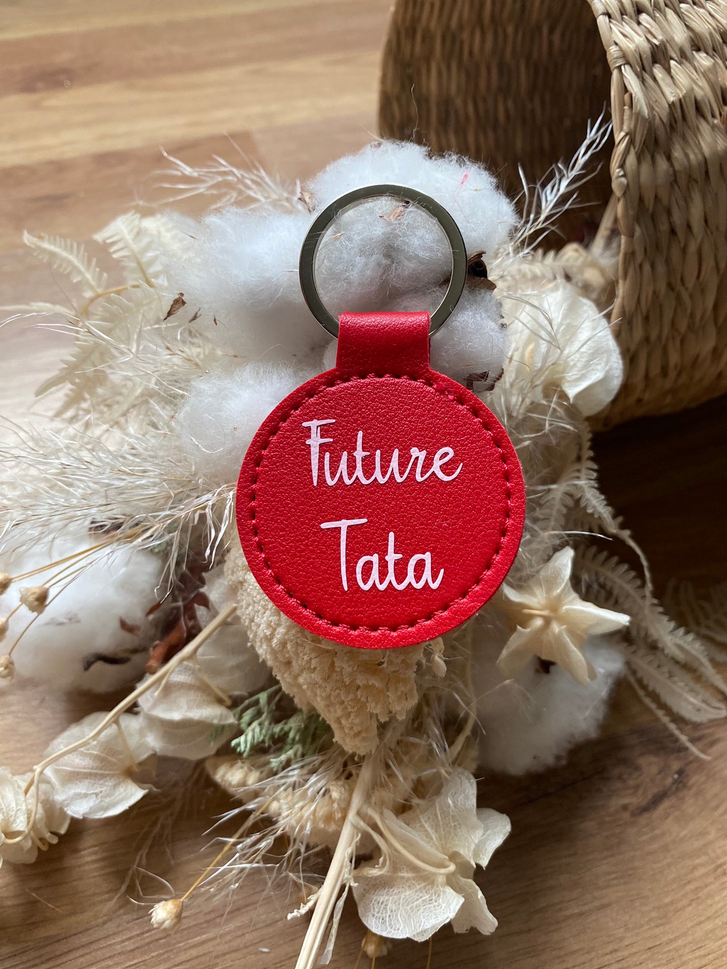 Porte-clés personnalisable "Futur(e)t Tata/Tonton"