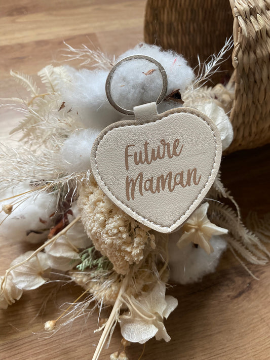 Porte-clés personnalisable "Futur(e) Maman/Papa"