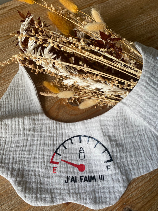 Bavoir personnalisable "J'ai faim"