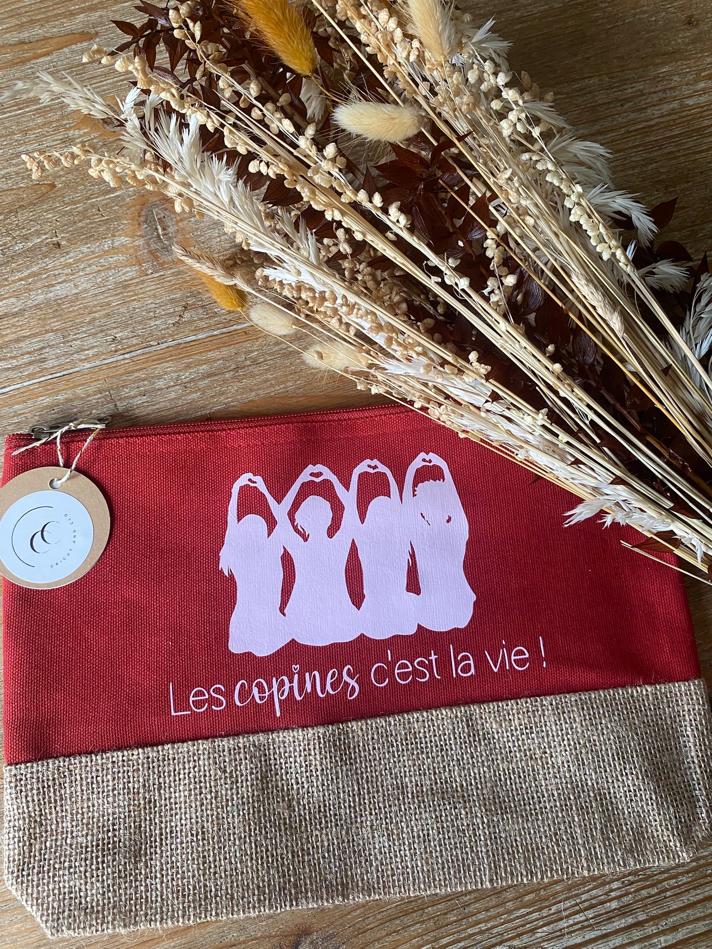 Pochette personnalisable "Les copines c'est la vie"