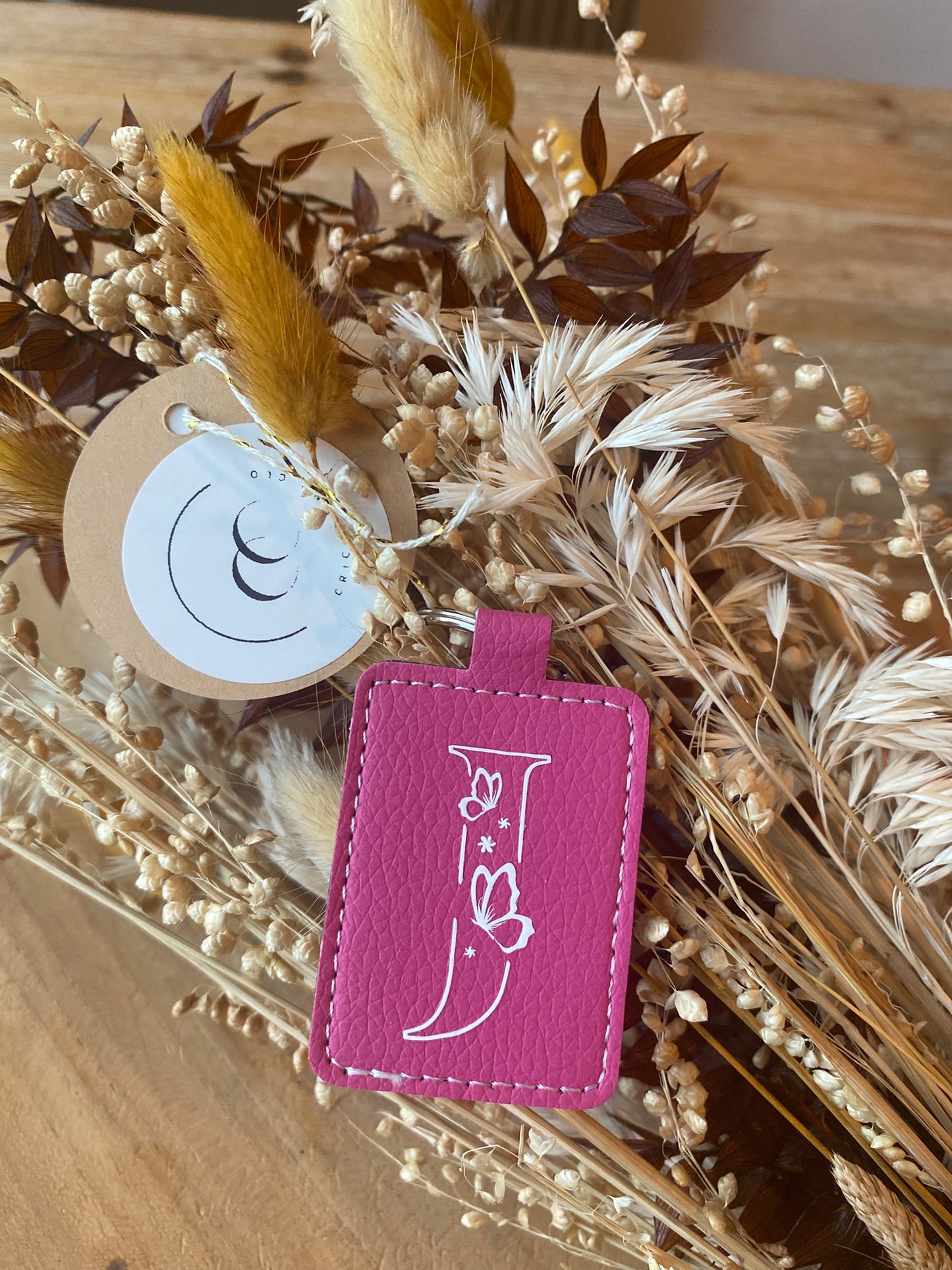 Porte-clés personnalisable "Initiale Papillons"