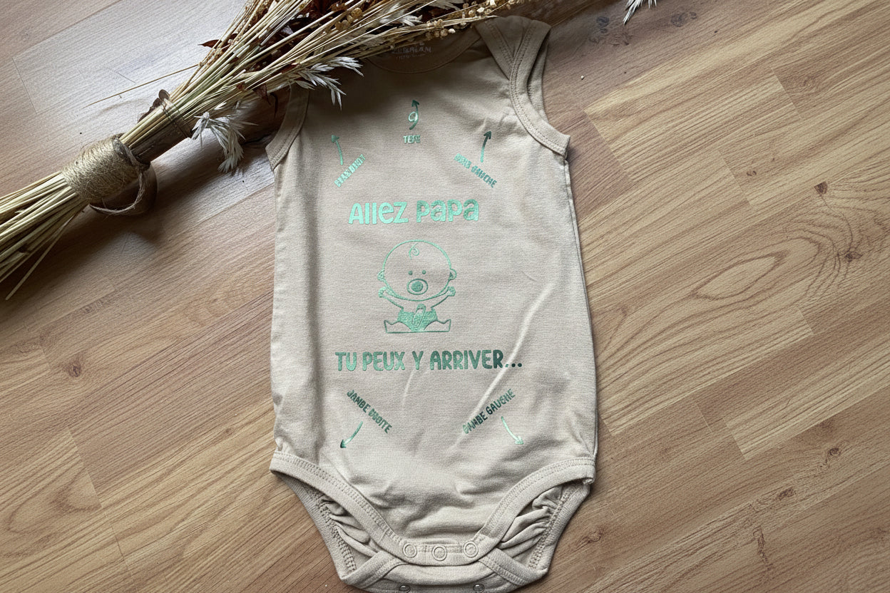body allez papa avec indications pour habiller bébé