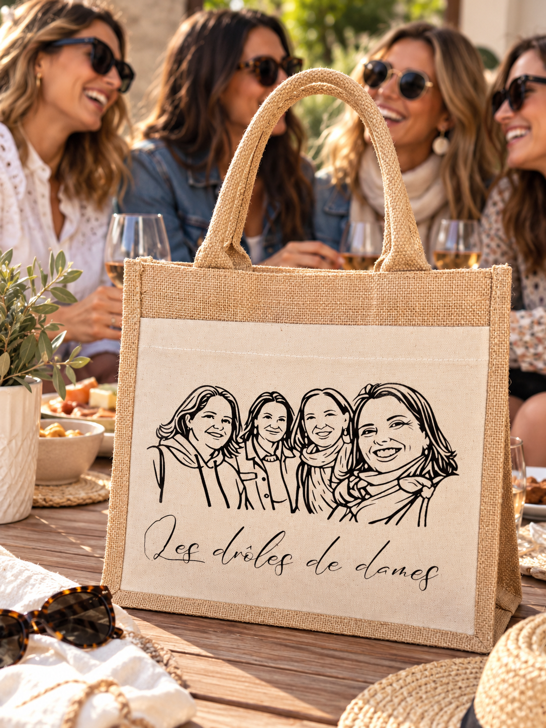 Sac personnalisé avec silhouette réalisée à partir d’une photo